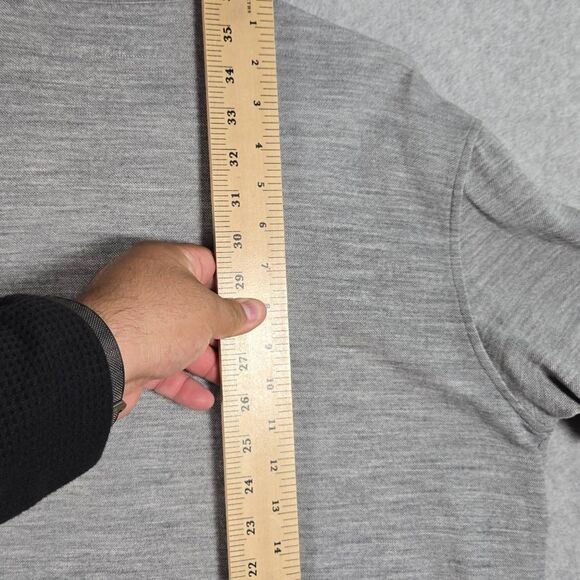 Wool & Prince Signature Polo Men’s Size Large Heather Grey Merino Wool - Picture 6 of 8